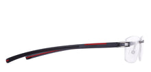 Load image into Gallery viewer, Gunmetal Rectangle Rimless Narrow Unisex Eyeglasses by Lenskart Air-147221