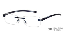 Load image into Gallery viewer, Blue Rectangle Rimless Narrow Unisex Eyeglasses by Lenskart Air-147222