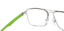Load image into Gallery viewer, Silver Rectangle Full Rim Unisex Eyeglasses by Lenskart Air-146828