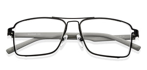 Black Rectangle Full Rim Unisex Eyeglasses by Lenskart Air-150107