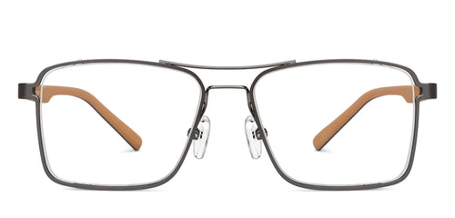 Gunmetal Rectangle Full Rim Unisex Eyeglasses by Lenskart Air-150170