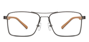 Gunmetal Rectangle Full Rim Unisex Eyeglasses by Lenskart Air-150170