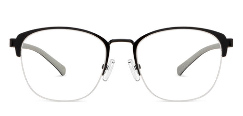 Black Wayfarer Half Rim Unisex Eyeglasses by Lenskart Air-150108