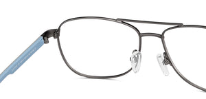 Gunmetal Aviator Full Rim Unisex Eyeglasses by Lenskart Air Online-149747