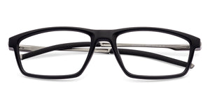 Black Rectangle Full Rim Unisex Eyeglasses by Lenskart Air-146831