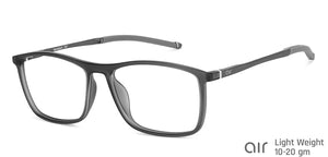 Grey Rectangle Full Rim Unisex Eyeglasses by Lenskart Air-146832