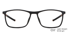Load image into Gallery viewer, Black Rectangle Full Rim Unisex Eyeglasses by Lenskart Air-148359
