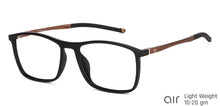 Load image into Gallery viewer, Black Rectangle Full Rim Unisex Eyeglasses by Lenskart Air-148359