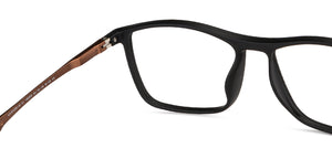 Black Rectangle Full Rim Unisex Eyeglasses by Lenskart Air-148359