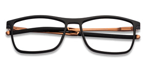 Black Rectangle Full Rim Unisex Eyeglasses by Lenskart Air-148359