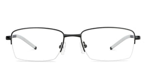 Black Rectangle Half Rim Unisex Eyeglasses by Lenskart Air LA-147291