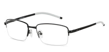 Load image into Gallery viewer, Black Rectangle Half Rim Unisex Eyeglasses by Lenskart Air LA-147291