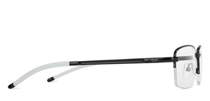 Black Rectangle Half Rim Unisex Eyeglasses by Lenskart Air LA-147291
