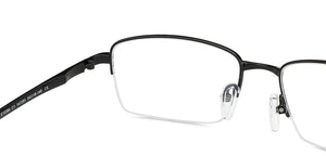 Black Rectangle Half Rim Unisex Eyeglasses by Lenskart Air LA-147291