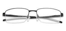 Load image into Gallery viewer, Black Rectangle Half Rim Unisex Eyeglasses by Lenskart Air LA-147291