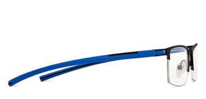 Black Rectangle Half Rim Unisex Eyeglasses by Lenskart Air-149694