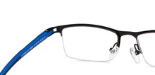 Load image into Gallery viewer, Black Rectangle Half Rim Unisex Eyeglasses by Lenskart Air-149694