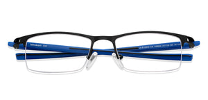 Black Rectangle Half Rim Unisex Eyeglasses by Lenskart Air-149694