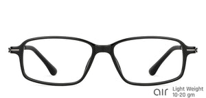 Black Rectangle Full Rim Medium Unisex Eyeglasses by Lenskart Air-146841
