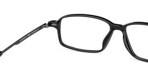 Black Rectangle Full Rim Medium Unisex Eyeglasses by Lenskart Air-146841