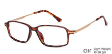 Load image into Gallery viewer, Brown Rectangle Full Rim Medium Unisex Eyeglasses by Lenskart Air-146842