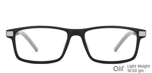 Black Rectangle Full Rim Unisex Eyeglasses by Lenskart Air-146845