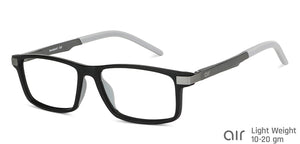 Black Rectangle Full Rim Unisex Eyeglasses by Lenskart Air-146845