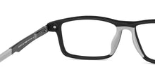 Load image into Gallery viewer, Black Rectangle Full Rim Unisex Eyeglasses by Lenskart Air-146845