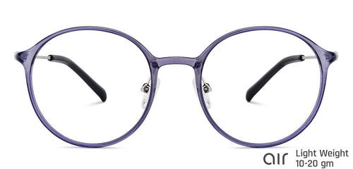 Purple Round Full Rim Medium Unisex Eyeglasses by Lenskart Air-146002