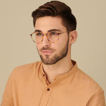 Load image into Gallery viewer, Brown Round Full Rim Medium Unisex Eyeglasses by Lenskart Air-146001