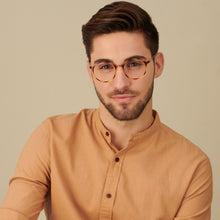 Load image into Gallery viewer, Brown Round Full Rim Medium Unisex Eyeglasses by Lenskart Air-146001