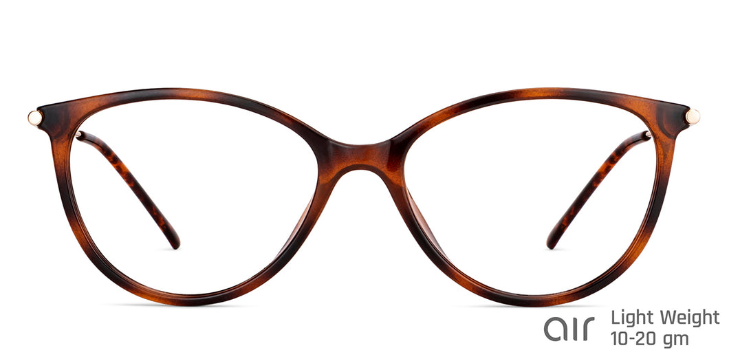 Brown Cat Eye Full Rim Women Eyeglasses by Lenskart Air-149310