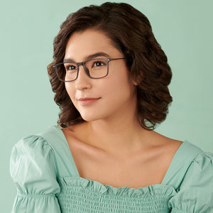 Grey Rectangle Full Rim Unisex Eyeglasses by Lenskart Air-146847