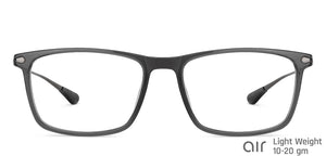 Grey Rectangle Full Rim Unisex Eyeglasses by Lenskart Air-146847