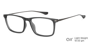 Grey Rectangle Full Rim Unisex Eyeglasses by Lenskart Air-146847