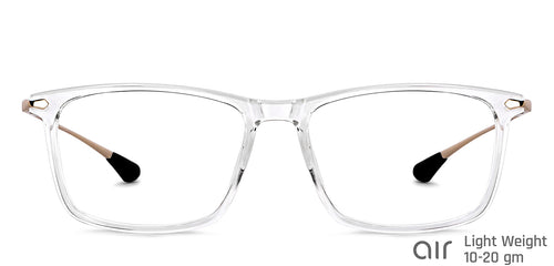 Transparent Rectangle Full Rim Unisex Eyeglasses by Lenskart Air-149306