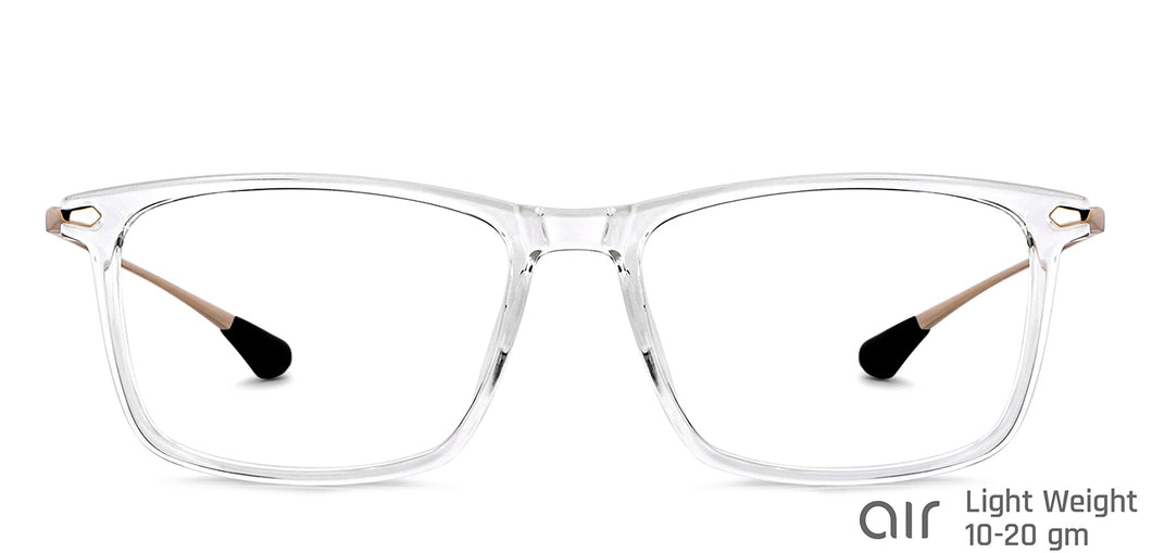 Transparent Rectangle Full Rim Unisex Eyeglasses by Lenskart Air-149306