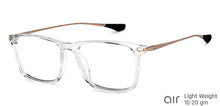 Load image into Gallery viewer, Transparent Rectangle Full Rim Unisex Eyeglasses by Lenskart Air-149306
