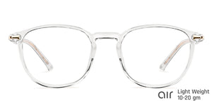 Transparent Rectangle Full Rim Wide Unisex Eyeglasses by Lenskart Air-146850