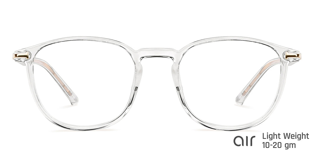 Transparent Rectangle Full Rim Wide Unisex Eyeglasses by Lenskart Air-146850