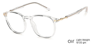 Transparent Rectangle Full Rim Wide Unisex Eyeglasses by Lenskart Air-146850
