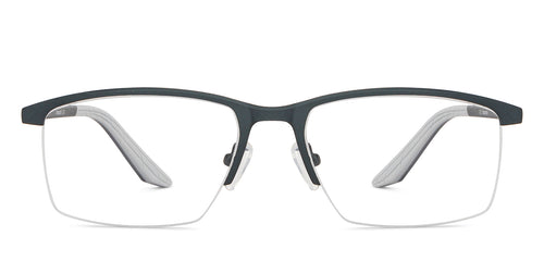 Grey Rectangle Half Rim Unisex Eyeglasses by Lenskart Air-146852