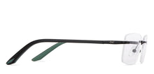 Load image into Gallery viewer, Black Rectangle Rimless Unisex Eyeglasses by Lenskart Air-148377
