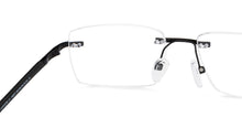 Load image into Gallery viewer, Black Rectangle Rimless Unisex Eyeglasses by Lenskart Air-148377