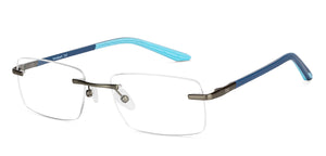 Blue Rectangle Rimless Unisex Eyeglasses by Lenskart Air-147821