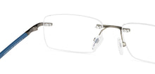 Load image into Gallery viewer, Blue Rectangle Rimless Unisex Eyeglasses by Lenskart Air-147821