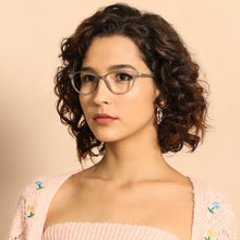 Load image into Gallery viewer, Grey Cat Eye Full Rim Women Eyeglasses by Lenskart Air Online-138299