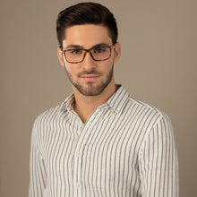 Load image into Gallery viewer, Brown Rectangle Full Rim Extra Wide Unisex Eyeglasses by Lenskart Air-145722