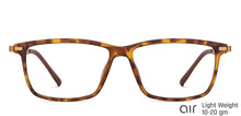 Load image into Gallery viewer, Brown Rectangle Full Rim Extra Wide Unisex Eyeglasses by Lenskart Air-145722