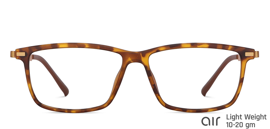 Brown Rectangle Full Rim Extra Wide Unisex Eyeglasses by Lenskart Air-145722